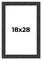 18x28 Traditional Picture Frame with UV-Resistant Acrylic & Acid Free Backing, Available in 3 Finishes - Black, Brown, Gold